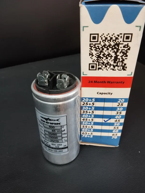 خازن کولر گازی ۵+۵۰ میکروفاراد - تصویر 1