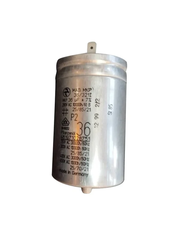 خازن ۳۶ میکرو فاراد روغنی AEG خازن ۳۶ میکرو فاراد روغنی AEG - تصویر 1