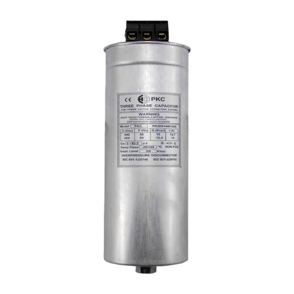 خازن سه فاز سیلندری، PKC ، 690V ،25 KVAR - تصویر 1